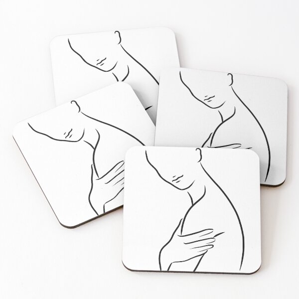 Item preview, Nude figure Silhouette line drawing women designed and sold by smotrivnebo.