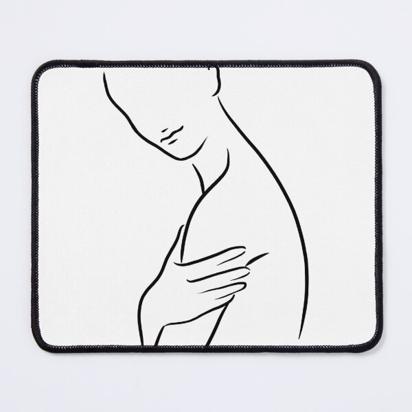 Item preview, Nude figure Silhouette line drawing women designed and sold by smotrivnebo.