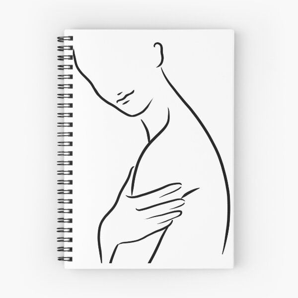 Item preview, Nude figure Silhouette line drawing women designed and sold by smotrivnebo.