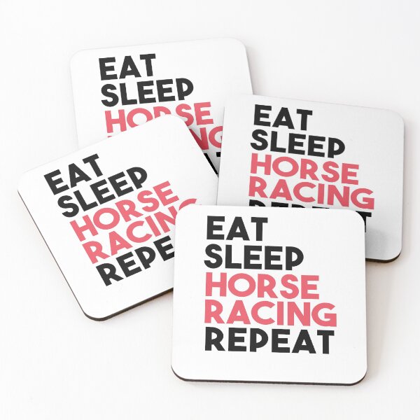 Item preview, Eat Sleep Horse Racing Repeat designed and sold by Heddar Badreddine.