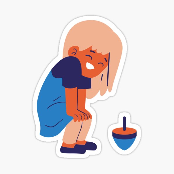 Cute Girl Child Enjoying Christmas Celebration | Best GRD Designs Sticker