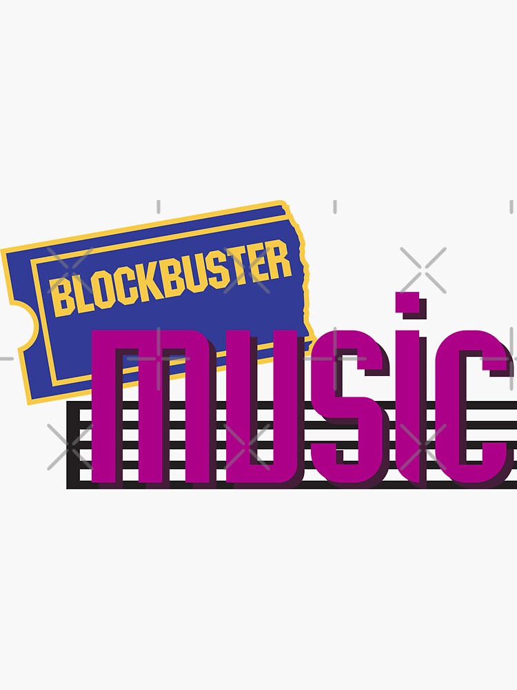 "Blockbuster Music Defunct Music Store" Sticker for Sale by 90sMall