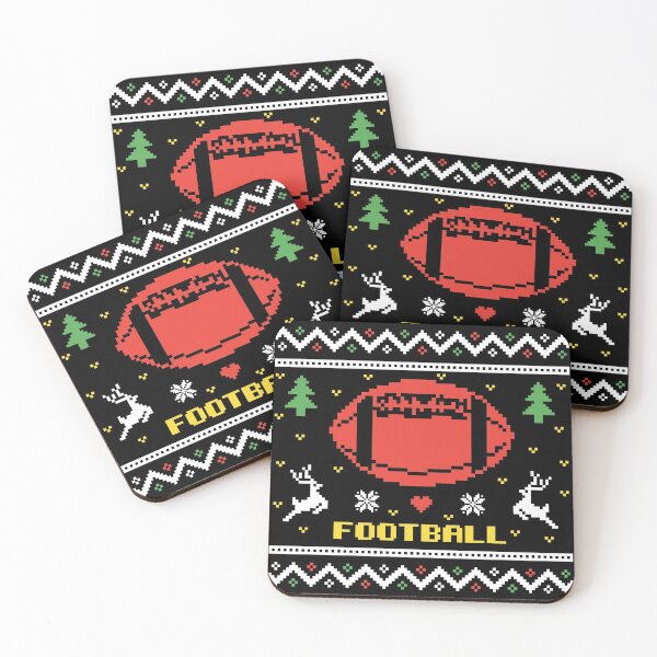 Item preview, Christmas American football gift colored ugly lovely sweater,  funny sweater, pixel artwork, 8bitart,stocking filler ideas, knitted sweater, knitted jumper, crycru designed and sold by SGS-.