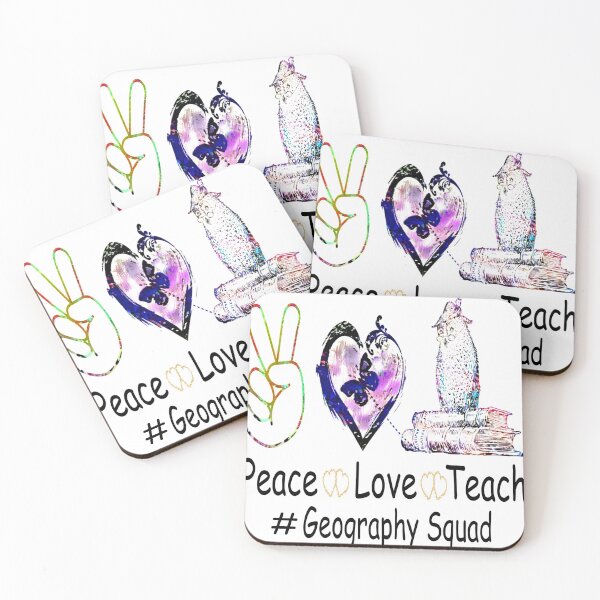 Item preview, Peace Love Teach Geography Squad designed and sold by boyastore.