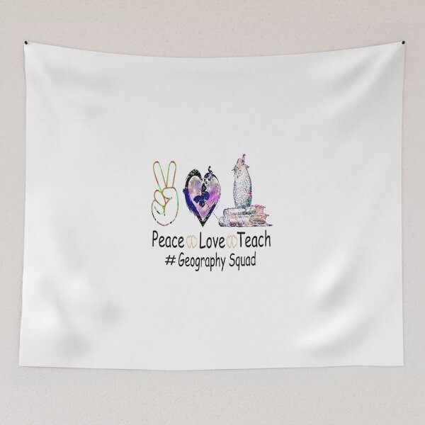 Item preview, Peace Love Teach Geography Squad designed and sold by boyastore.