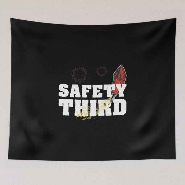 Item preview, Safety Third Pyrotechnics Fireworks Certified Pyrotechnician designed and sold by StrongShirts.