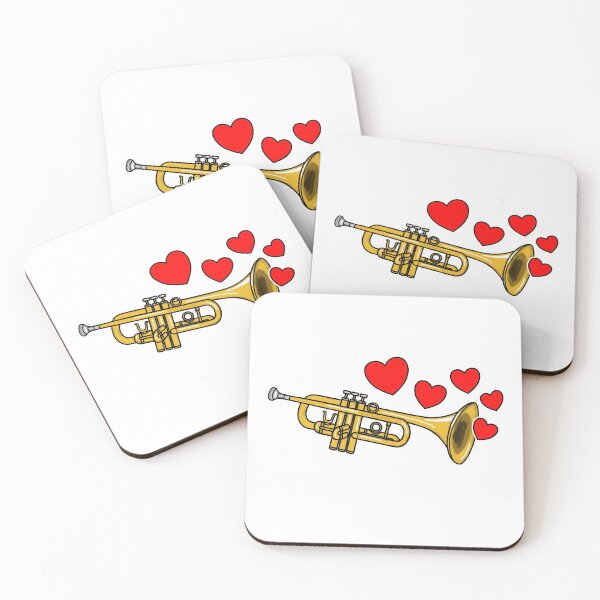 Item preview, Valentines Day Trumpet Player Trumpeter Anniversary Wedding Musician designed and sold by doodlerob.