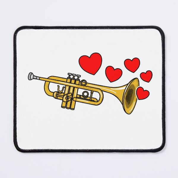 Item preview, Valentines Day Trumpet Player Trumpeter Anniversary Wedding Musician designed and sold by doodlerob.
