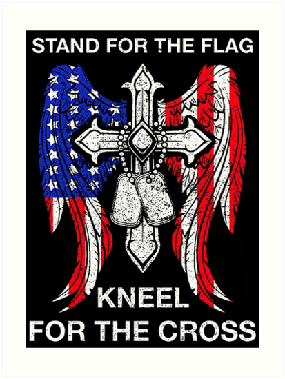 i stand for the flag and kneel for the cross shirt