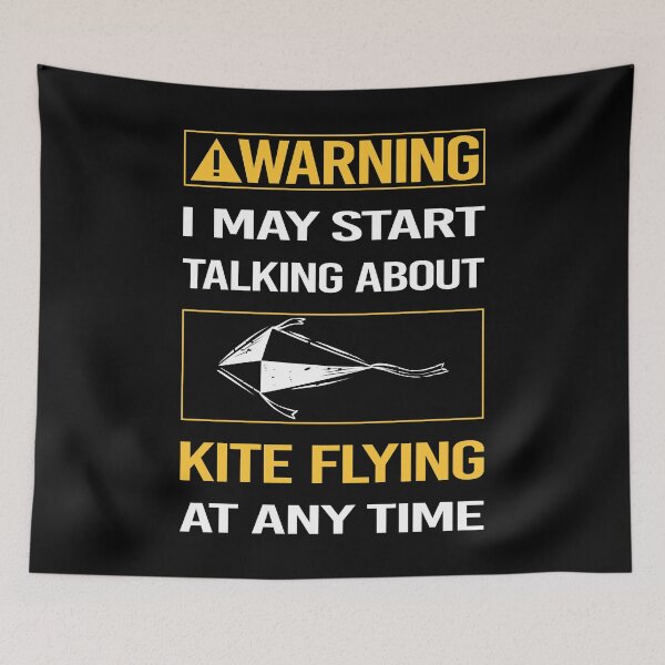 Item preview, Funny Warning Kite Flying designed and sold by FulviaContreras.