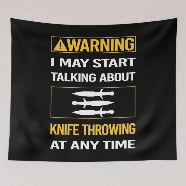 Item preview, Funny Warning Knife Throwing designed and sold by FulviaContreras.