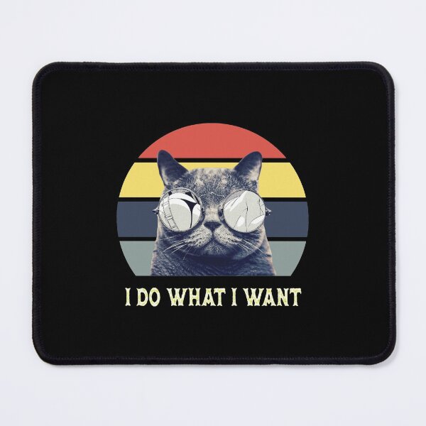 Item preview, Funny Cat Sayings Retro Vintage Sunset I Do What I Want designed and sold by magicos1.