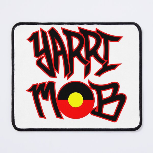 Aperçu de l'œuvre Yarri Mob Graffiti - Drapeau aborigène 3 créée et vendue par wigilwigil.