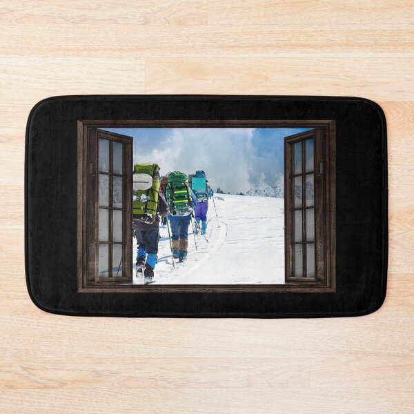 Item preview, Winter Hiking Window Poster For Hike - Winter Climbing Window designed and sold by PaulaSpringArt.