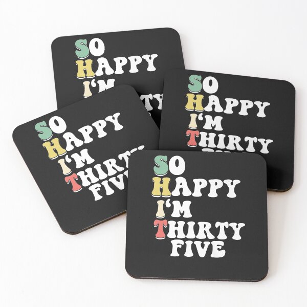 Item preview, So Happy I'm Thirty Five - Birthday BDAY 35th Birthday Premium T-Shirt designed and sold by shop   luisant.
