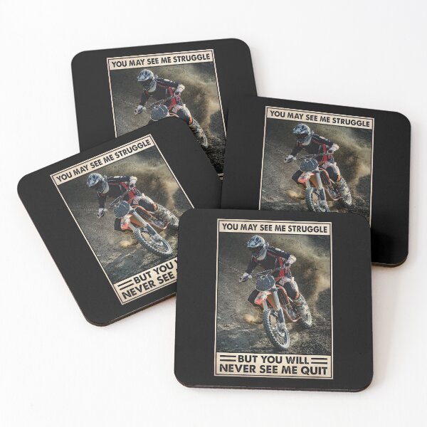 Item preview, Motorcycles Biker You May See Me Struggle But You Will Never See Me Quit - Men Dirt Bike Motocross Poster Gift designed and sold by HerBertTeee.