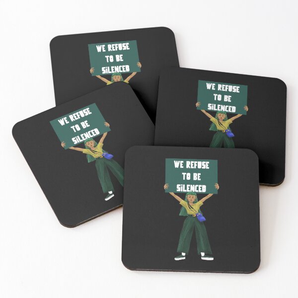 Item preview, We Refuse To Be Silenced , Feminist Quotes designed and sold by Studio TANFF.