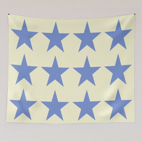 Item preview, Large DANUBE BLUE and CREAM STARS designed and sold by RachelMacht.