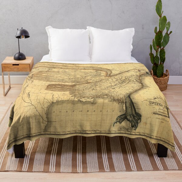 Item preview, Eagle on the map of United States vintage design, 1833 designed and sold by NineJuly.