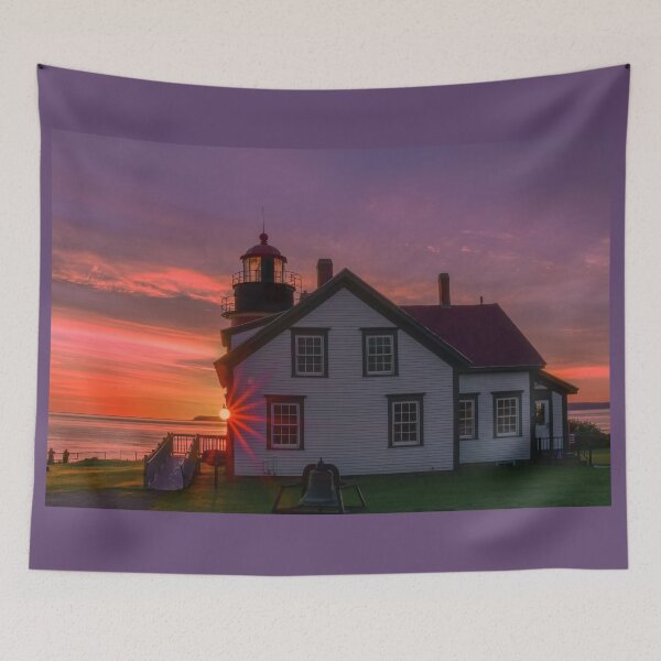 Item preview, West Quoddy Head Lighthouse in Lubec, Maine sunrise star. 10/10/21 designed and sold by LindaCPhoto.