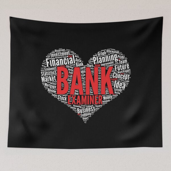 Item preview, Bank Examiner Heart Shape Word Cloud product designed and sold by theodoros20.