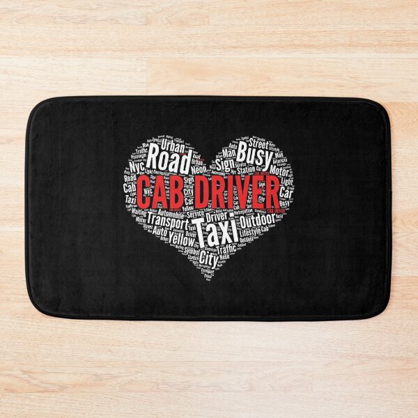 Item preview, Cab Driver Heart Shape Word Cloud Taxicab Taxi Driving product designed and sold by theodoros20.