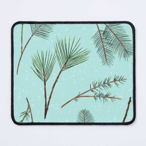 Item preview, Winter Greenery on blue - no text designed and sold by GrousyGirl.