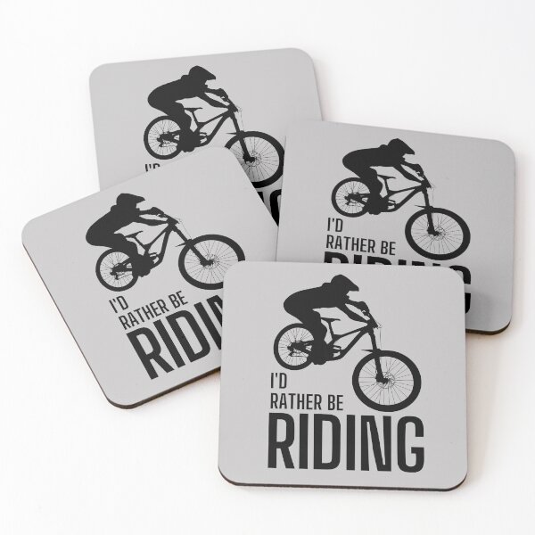Item preview, I'd rather be riding. MTB. Mountain biker. Downhill. Black designed and sold by JellyBeenzz.