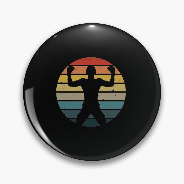 Artikelvorschau, Boxer-Silhouette auf einem beunruhigten Retro-Sonnenuntergang-Druck entworfen und verkauft von theodoros20.