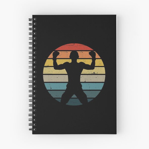 Artikelvorschau, Boxer-Silhouette auf einem beunruhigten Retro-Sonnenuntergang-Druck entworfen und verkauft von theodoros20.