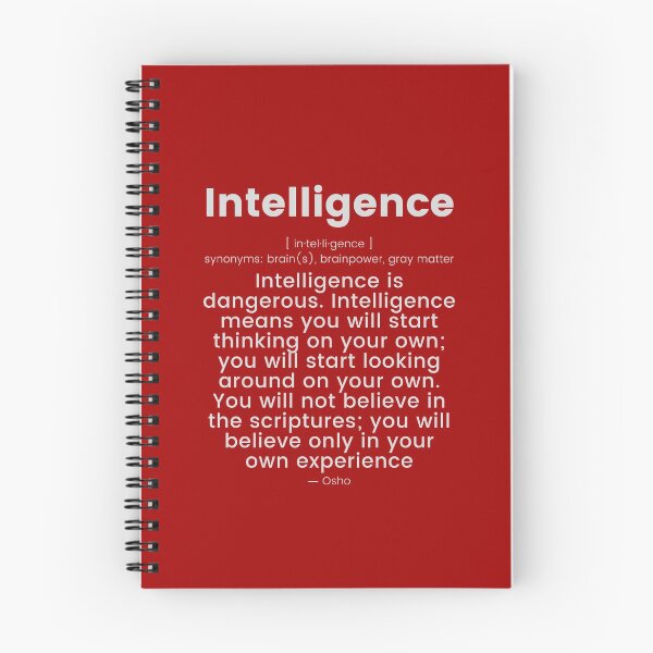 Item preview, Intelligence is dangerous... Osho Quote – To Turn You Outside In! - text design designed and sold by RetComly.