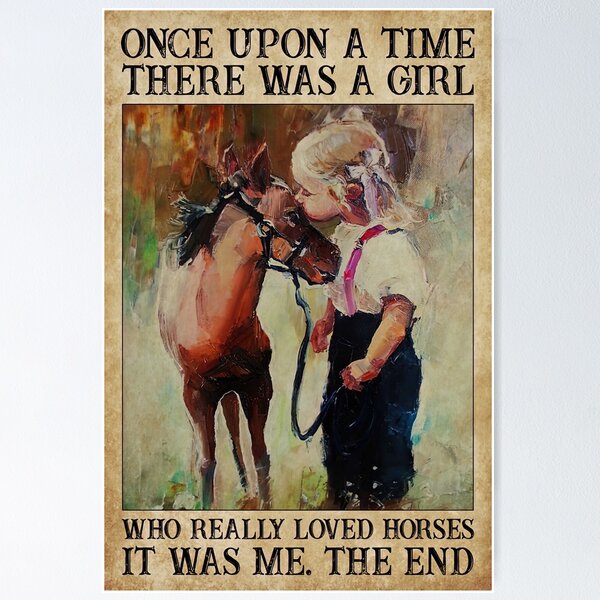 Vista previa del artículo con la obra «Érase una vez una chica que realmente amaba a los caballos», diseñado y vendido por HerBertTeee.