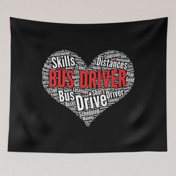 Item preview, Bus Driver Heart Shape Word Cloud Design graphic designed and sold by theodoros20.