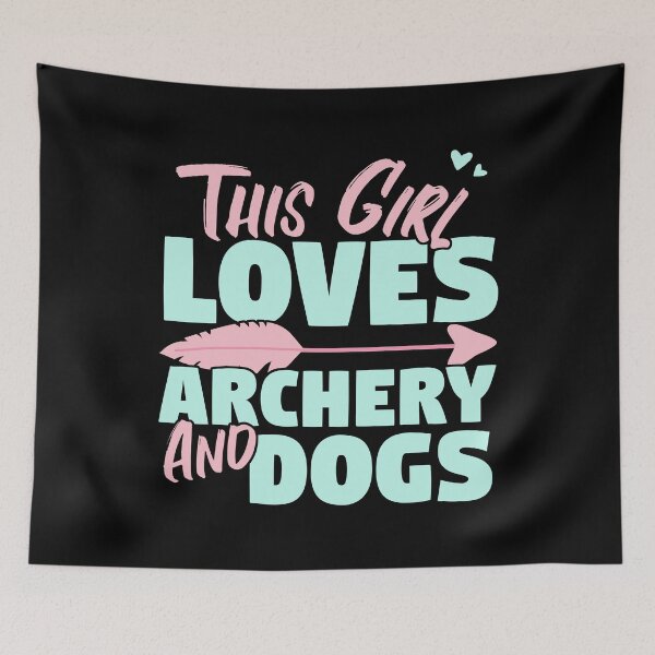 Item preview, This Girl Loves Archery And Dogs Gift product designed and sold by theodoros20.