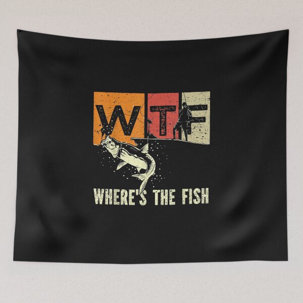 Item preview, WTF Where's The Fish - funny fisherman T-Shirt designed and sold by shop   luisant.