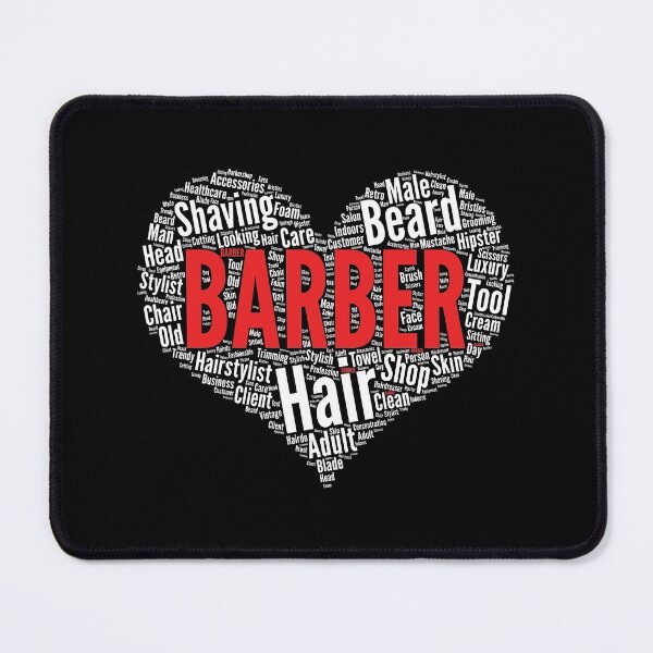 Item preview, Barber Heart Shape Word Cloud Design Haircutter print designed and sold by theodoros20.