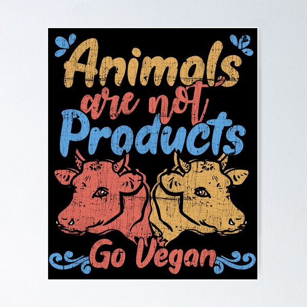 Item preview, Animals Are Not Products - Go Vegan - Cow vintage distressed graphic designed and sold by theodoros20.