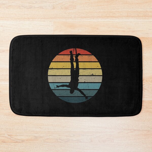 Item preview, Bungee jumping Silhouette On A Distressed Retro Sunset graphic designed and sold by theodoros20.