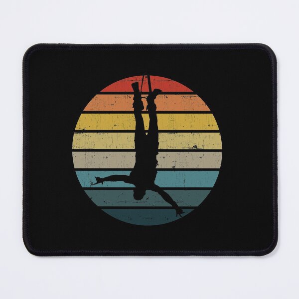 Item preview, Bungee jumping Silhouette On A Distressed Retro Sunset graphic designed and sold by theodoros20.