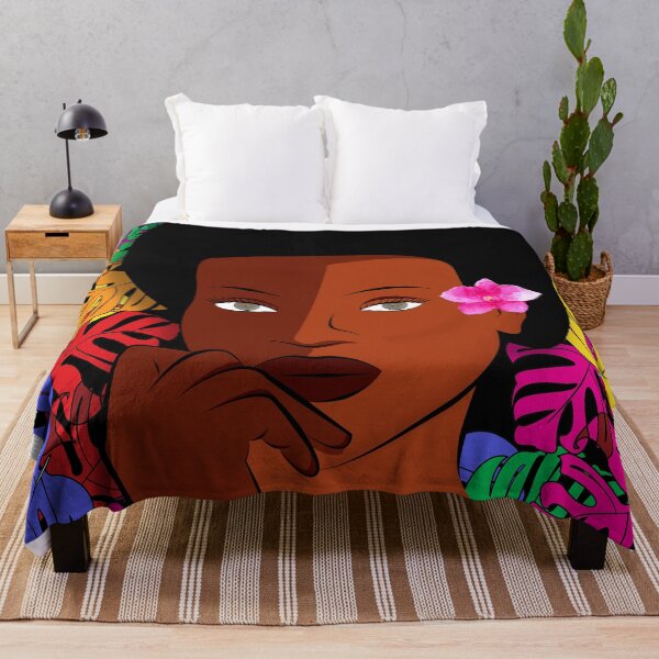 Item preview, Beautiful Black Afro Woman With Colourful Plants designed and sold by 4U2NV-LDN.