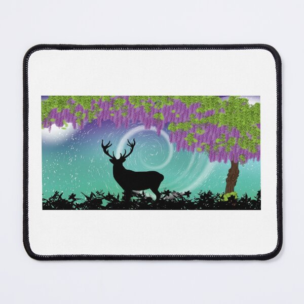 Item preview, stag under wisteria designed and sold by LunacyCKingsley.