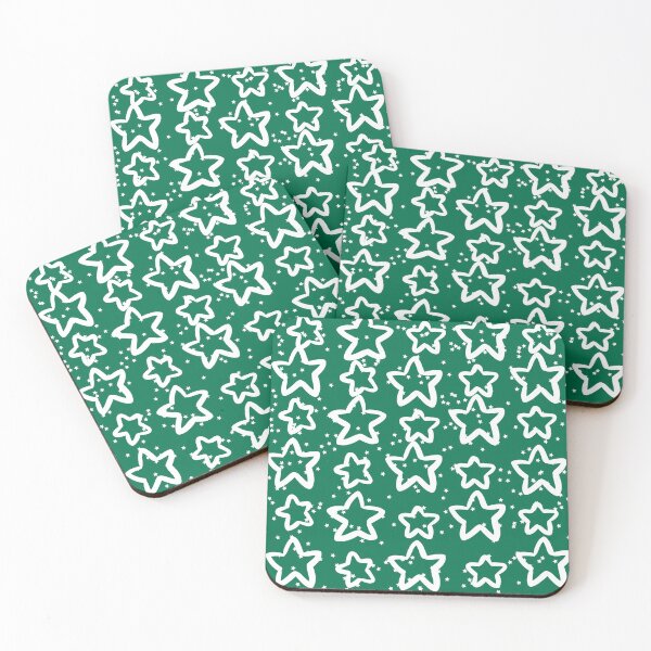 Item preview, Stars pattern green starbucks color designed and sold by CoolArtByMboya.