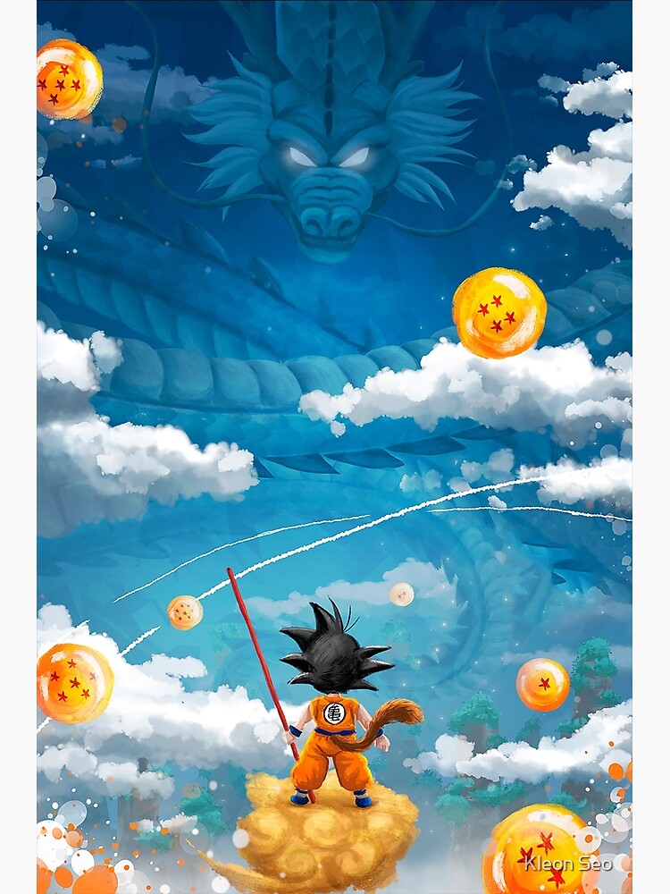 Poster A4 Goku e as esferas do dragão