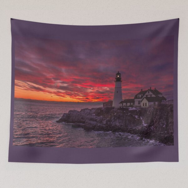 Item preview, Portland Head Lighthouse at sunrise 1/6/20 designed and sold by LindaCPhoto.