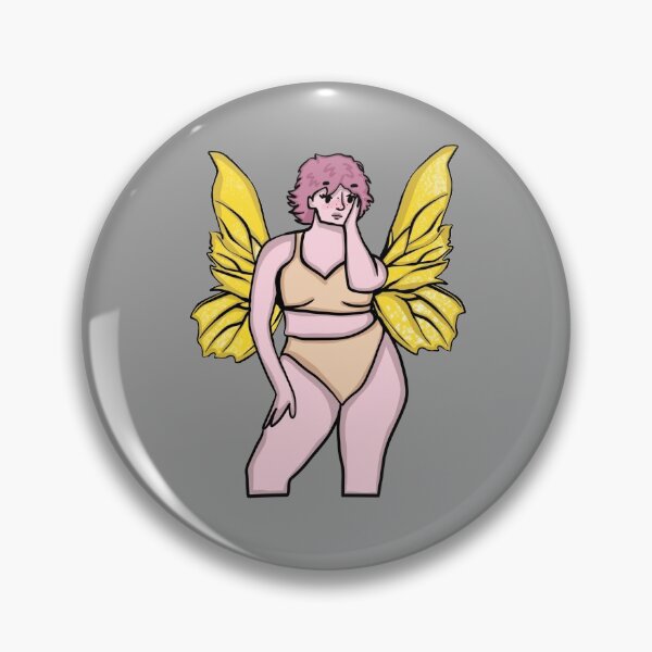 Item preview, Plus sized fairy | Pink and yellow | Adorable fantasy fairy designed and sold by GirlofRandom.