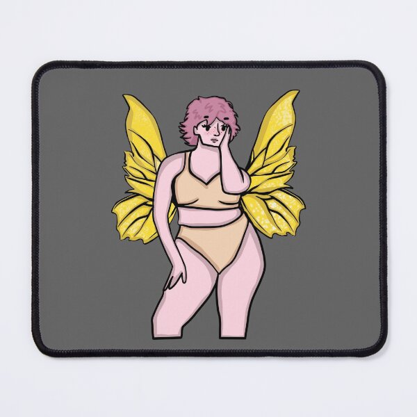 Item preview, Plus sized fairy | Pink and yellow | Adorable fantasy fairy designed and sold by GirlofRandom.