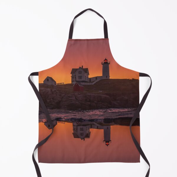 Item preview, Nubble Lighthouse with its reflection at sunrise in Cape Neddick, Maine designed and sold by LindaCPhoto.