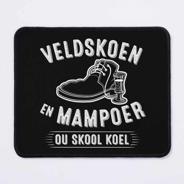 Item preview, Veldskoen en Mampoer, ou skool koel vintage style design with a lineart Veldskoen, liquor glass and wording designed and sold by robimerch.
