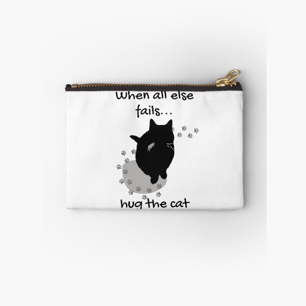 Item preview, When All Else Fails Hug The Cat - Comforting Feline Art designed and sold by DonneeCreations.