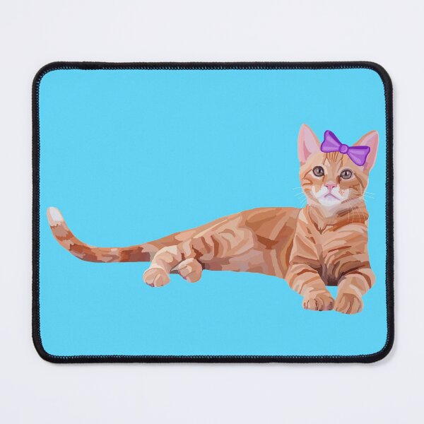 Item preview, Ginger Cat with Purple Bow  designed and sold by Deborah Camp.